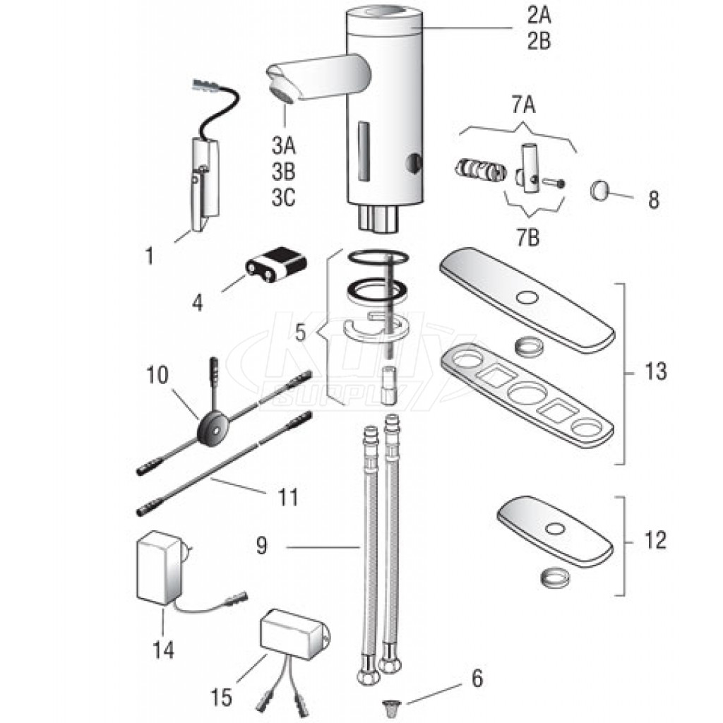 Sloan SOLIS EAF275 Faucet Parts Breakdown