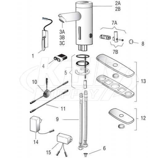 Sloan SOLIS EAF-275 Faucet Parts Breakdown