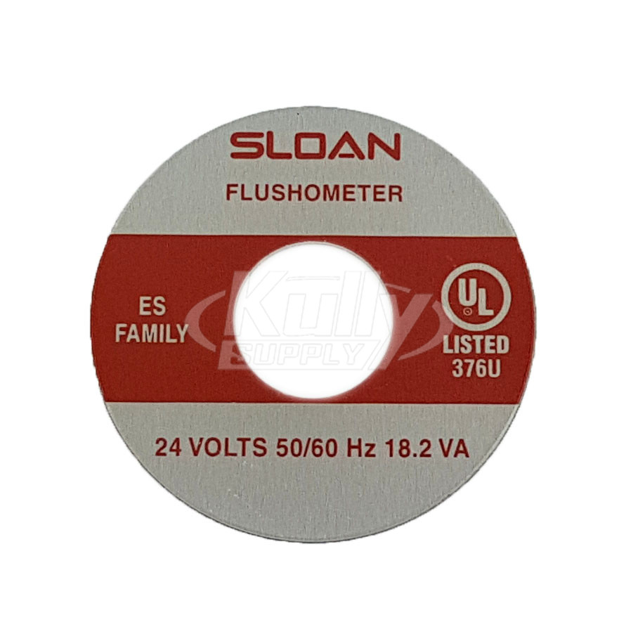 Sloan EL-102-2 Name Plate 24 VAC