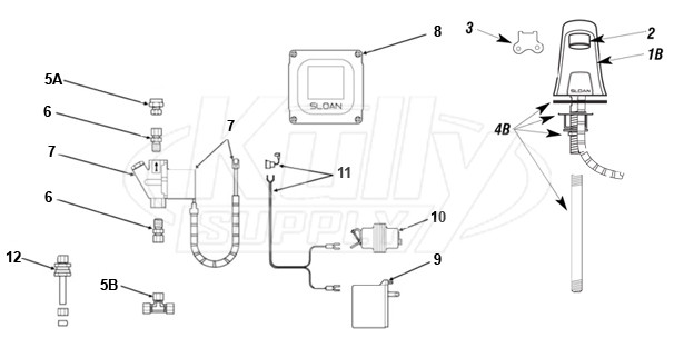 Sloan Optima ETF-610 Faucet Parts Breakdown