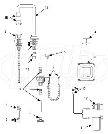 Sloan Optima ETF-770 Faucet Parts Breakdown