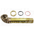 Sloan F-25-A Rough Brass Slip Joint Elbow (with Tail 1-1/2" x 8" from C to E)