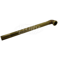 Sloan F-25-A Rough Brass Tailpiece Elbow 1.5" x 21"