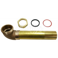 Sloan F-25-A Rough Brass Slip Joint Elbow (with Tail 1-1/2" x 8" from C to E)