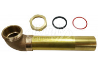 Sloan F-25-A Rough Brass Slip Joint Elbow (with Tail 1-1/2" x 8" from C to E)
