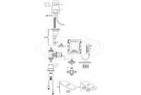 Sloan Optima EBF-615 Battery-Powered Sensor Faucet Parts Breakdown (Pre-2019)